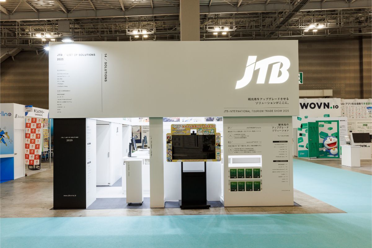 JTBブース｜展示会ブースデザイン装飾｜観光DX-マーケティングEXPO｜スーパーペンギン